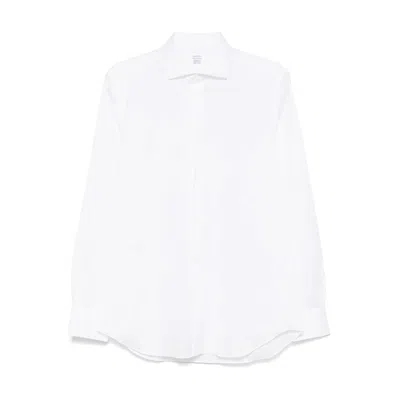 Mazzarelli Spread-collar Shirt In White