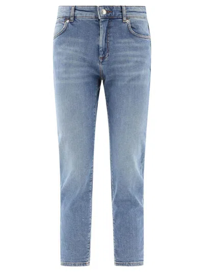 Sportmax Cropped Washed Denim Jeans
