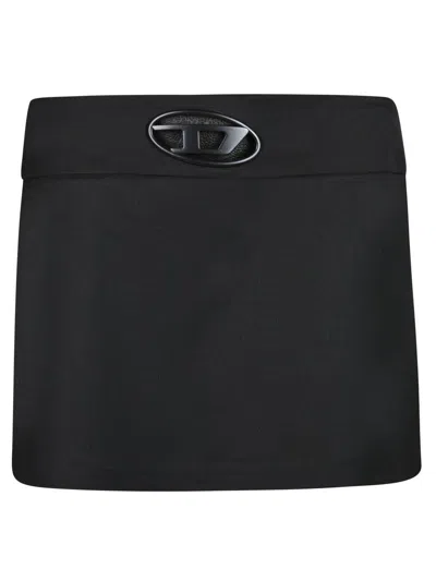 Diesel O-dixy Wool Blend Mini Skirt