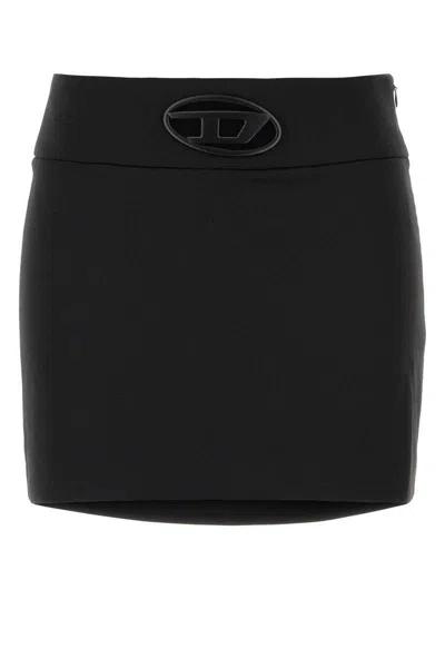 Diesel O-dixy Wool Blend Mini Skirt