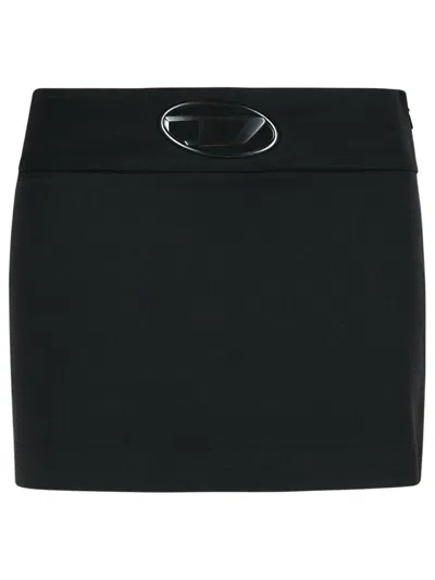 Diesel O-dixy Wool Blend Mini Skirt