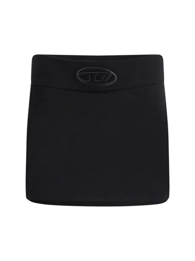 Diesel O-dixy Wool Blend Mini Skirt