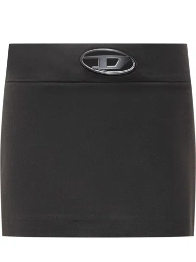 Diesel O-dixy Wool Blend Mini Skirt