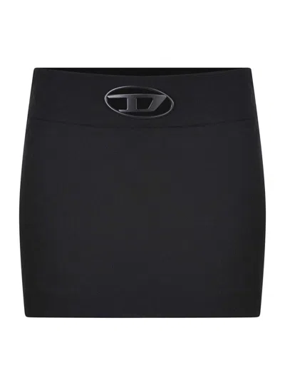 Diesel O-dixy Wool Blend Mini Skirt