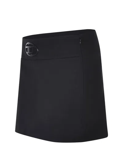 Diesel O-dixy Wool Blend Mini Skirt