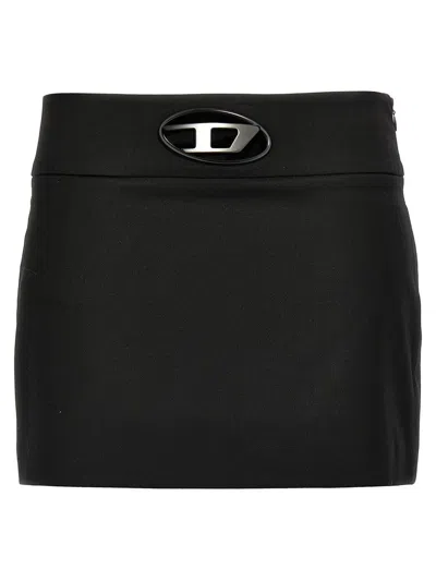 Diesel O-dixy Wool Blend Mini Skirt