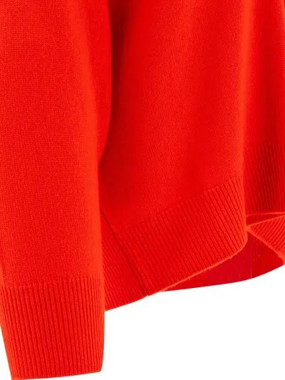 Loulou Studio Oversize Cashmere V-neck Sweater In Red