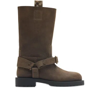 Burberry Suede Boots In Brown