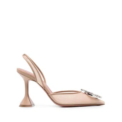 Amina Muaddi Women Begum Mesh Slingback Pumps In Pink