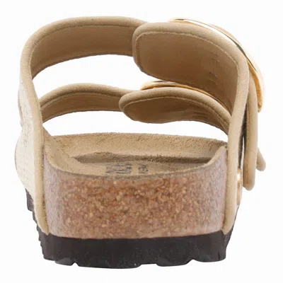 Birkenstock Arizona Hammered Big Buckle Slide Sandal In Neutral