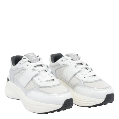 Tod's Sneakers In Leather And Fabric
