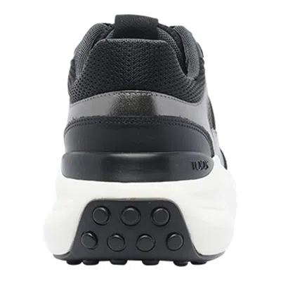 Tod's Round Toe Lace-up Sneakers With Mesh Panels