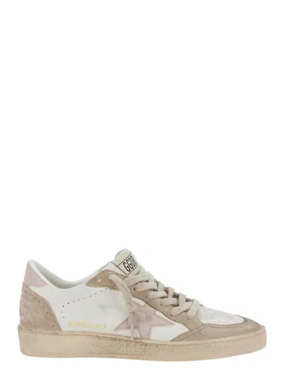 Golden Goose Ballstar Nappa Upper Suede Toe And Spur Leather Star And Heel In Neutral