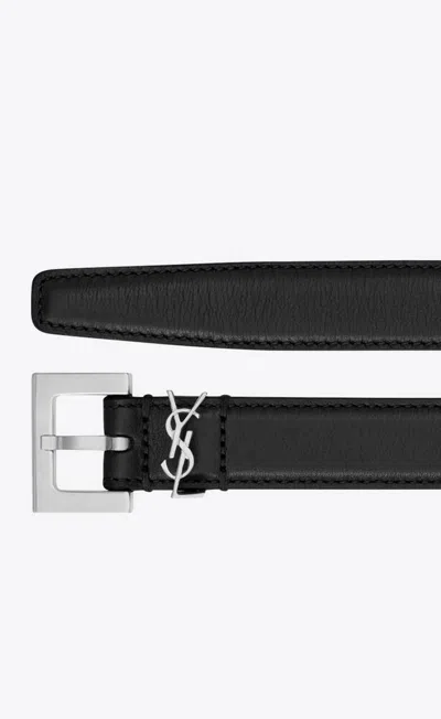 Saint Laurent Monogram Square-buckle Belt