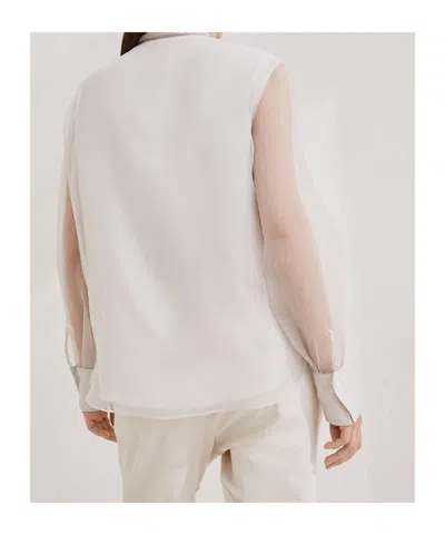 Brunello Cucinelli Silk Bow Top