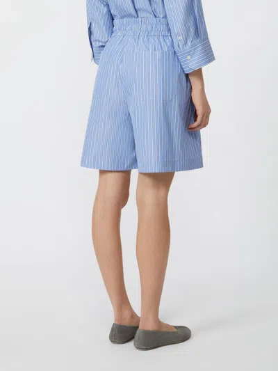 Weekend Max Mara Striped Poplin Bermuda Shorts