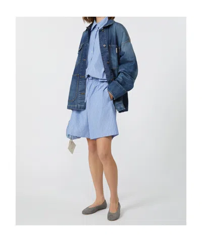 Weekend Max Mara Striped Poplin Bermuda Shorts