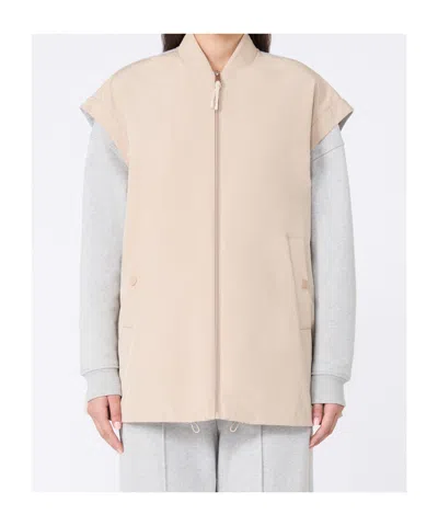 Weekend Max Mara Water-repellent Canvas And Scuba Gilet