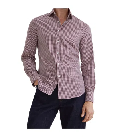 Brunello Cucinelli Gingham-pattern Shirt In Purple