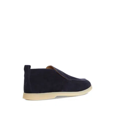 Henderson Baracco Suede Slip-on Sneakers In Blue