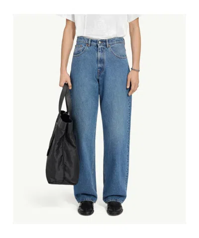 Mm6 Maison Margiela Wide-leg Jeans In Blue