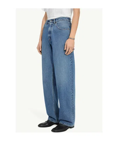 Mm6 Maison Margiela Wide-leg Jeans In Blue