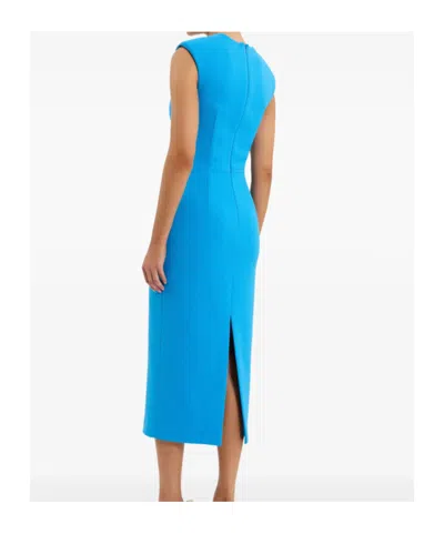 Rebecca Vallance Skyla Sleeveless Bodycon Midi Dress In Blue