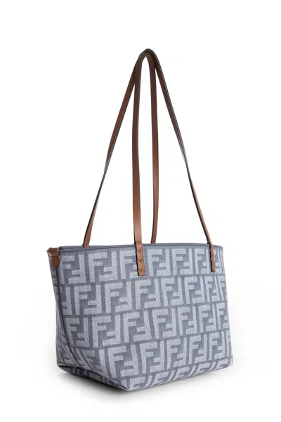 Fendi Small Roll Denim-effect Ff Shopper