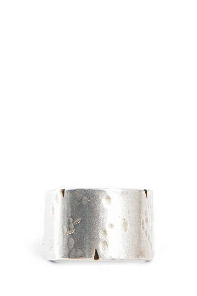 Ann Demeulemeester Ire Quote Chain Ring In Metallic