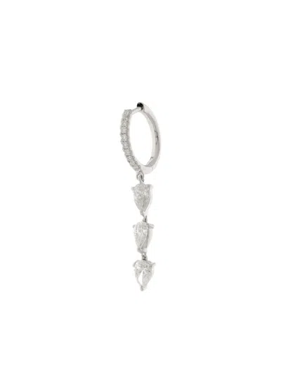 Stone Fine Jewelry 18k White Gold Diamond Drop Earring