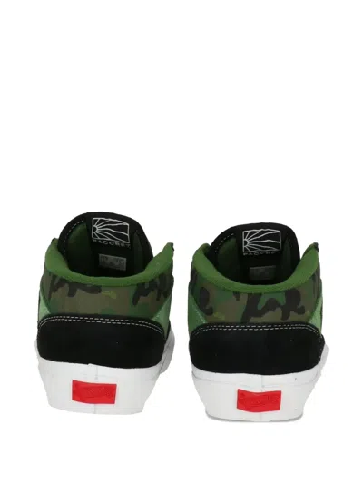Vans Camouflage-print Lace-up Sneakers In Green