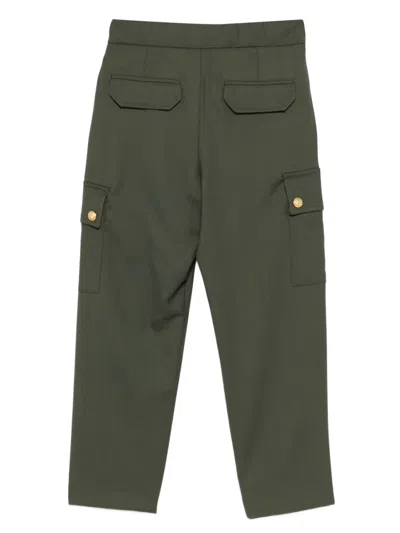 Balmain Gold-button Cargo Trousers In Black