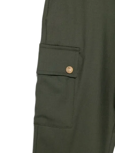 Balmain Gold-button Cargo Trousers In Black