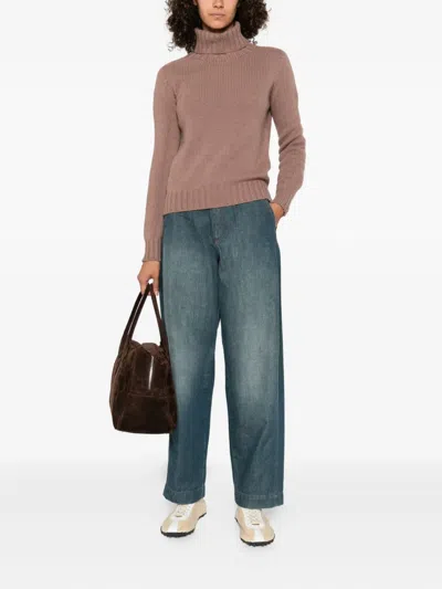 Aragona Turtleneck Cashmere Sweater In Pink
