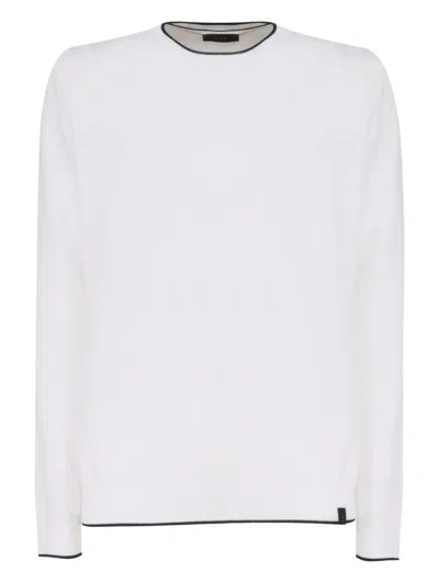 Fay Cotton Sweatshirt In White