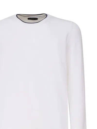 Fay Cotton Sweatshirt In White