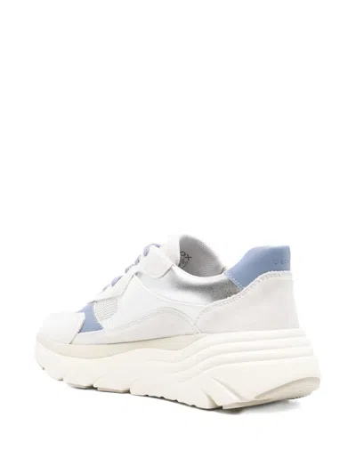 Geox Diamanta Panelled Sneakers In White