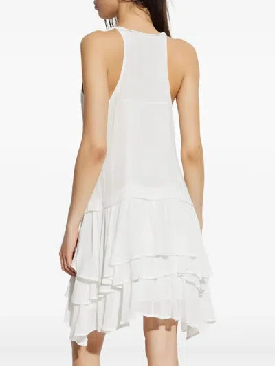 Allsaints Cavalry Ruffle-detail Tiered Dress In White