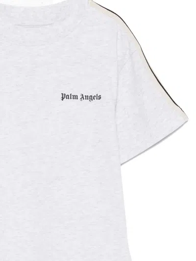 Palm Angels Stripe-detail T-shirt In White