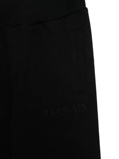 Balmain Logo-embroidered Sweatpants In Black