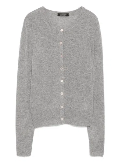 Aragona Button-front Cashmere Cardigan In Gray
