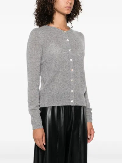 Aragona Button-front Cashmere Cardigan In Gray