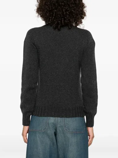 Aragona Round-neck Cashmere Sweater In Black