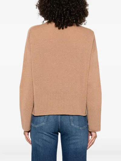 Aragona Turtleneck Ribbed Jumper In Neutral
