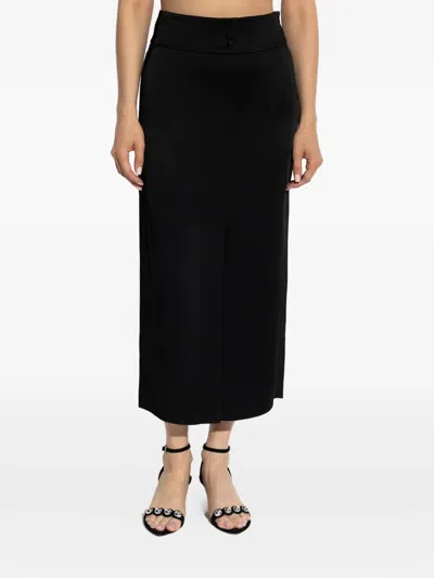 Forte Forte Button-front Midi Skirt In Black
