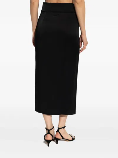 Forte Forte Button-front Midi Skirt In Black