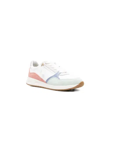 Geox Bulmya Zip-detail Panelled Sneakers In White
