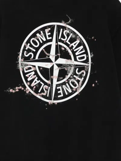 Stone Island Compass-logo Sweatshirt In Black