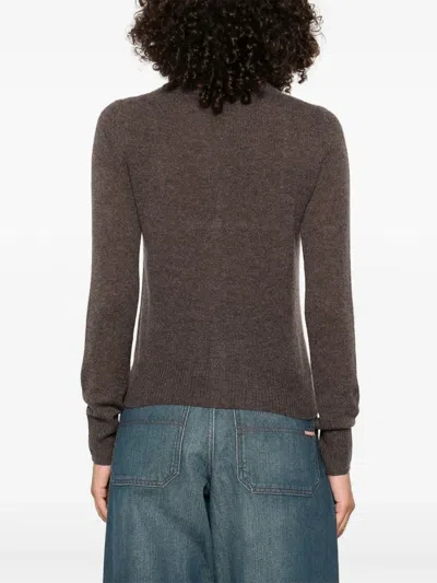 Aragona Button-front Cashmere Cardigan In Brown