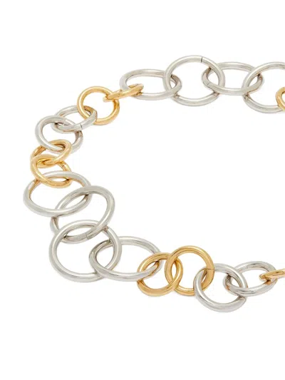 Jil Sander Two-tone Chain Necklace In Gold